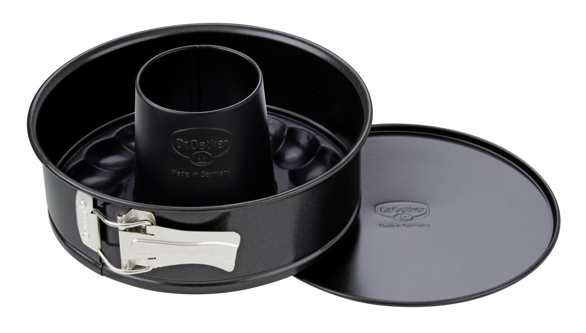 Springform mit Flach- und Rohrboden Back-Freude Classic schwarz Blech