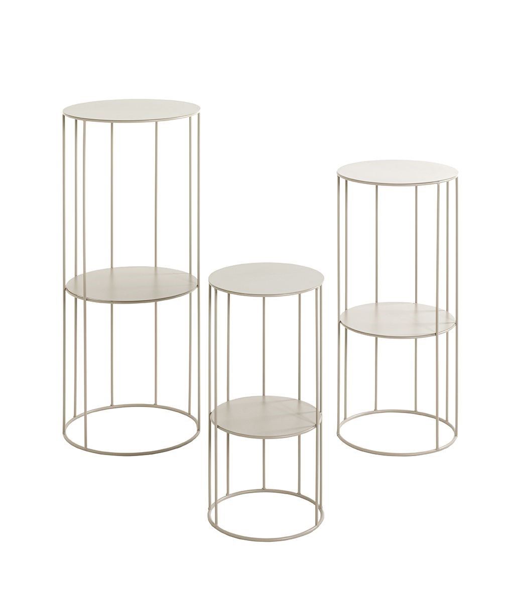 Set di colonne a fiore Enno in acciaio grigio
