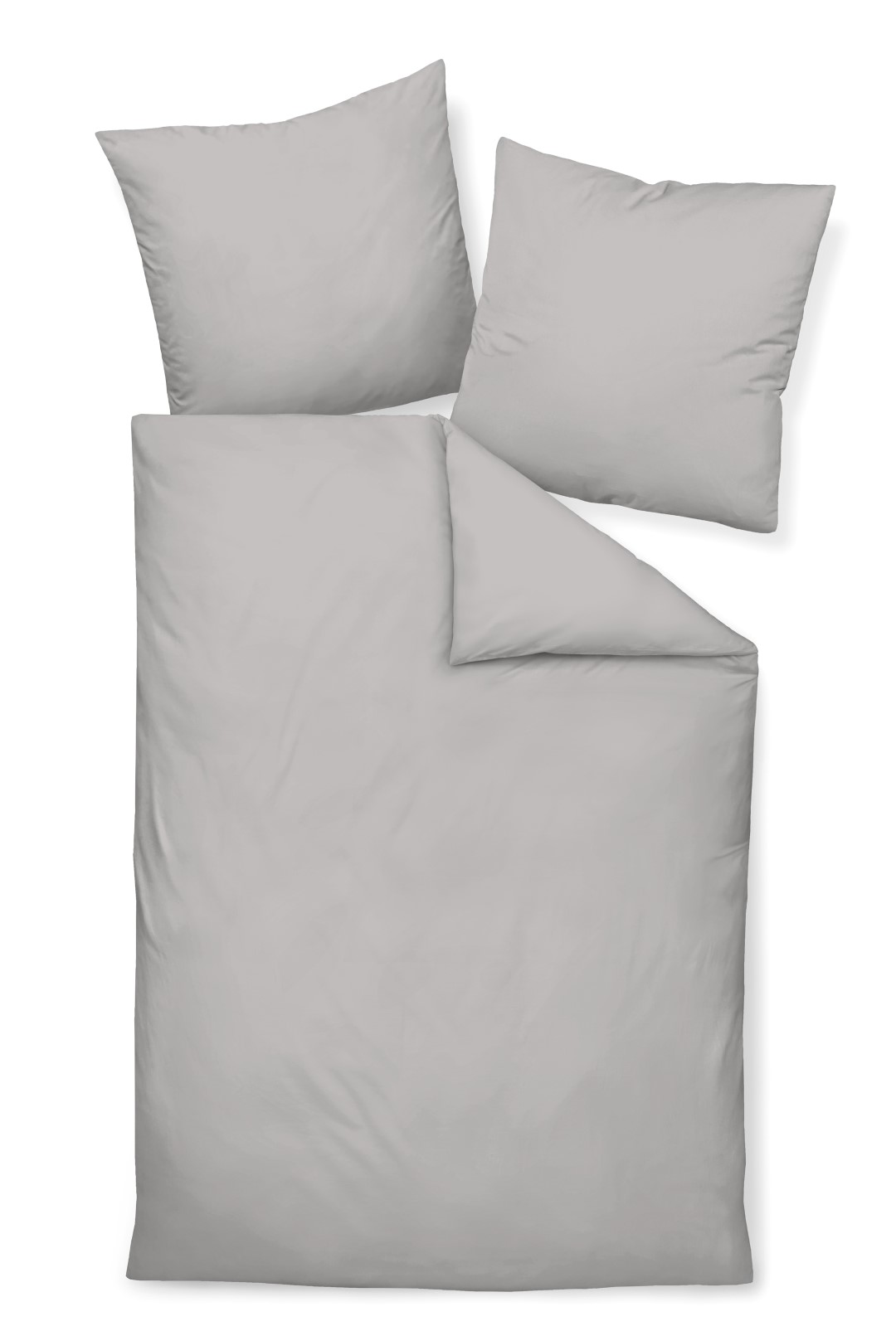 Bettwäsche Colors platin Mako-Satin