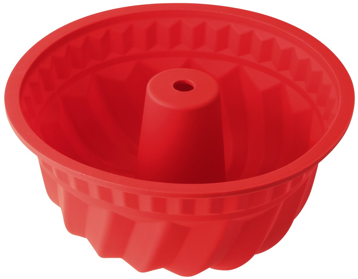Silikon-Gugelhupf Flexxibel Love rot Silikon