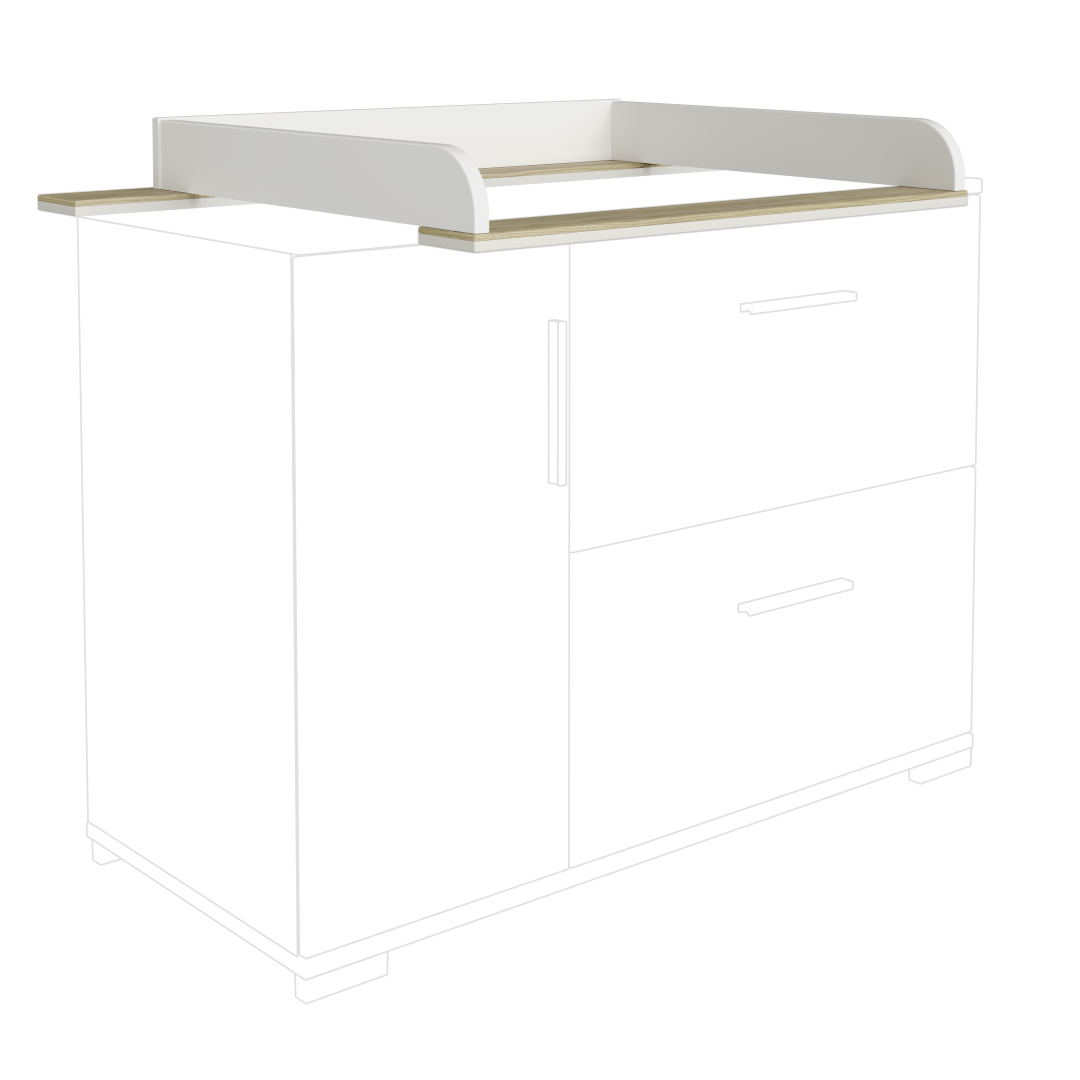 Fasciatoio Enie in legno bianco