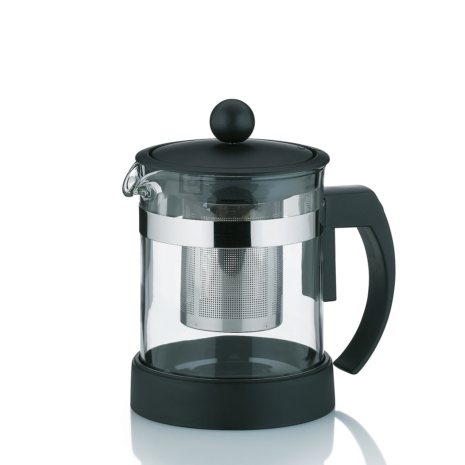 Teekanne Auron schwarz Glas