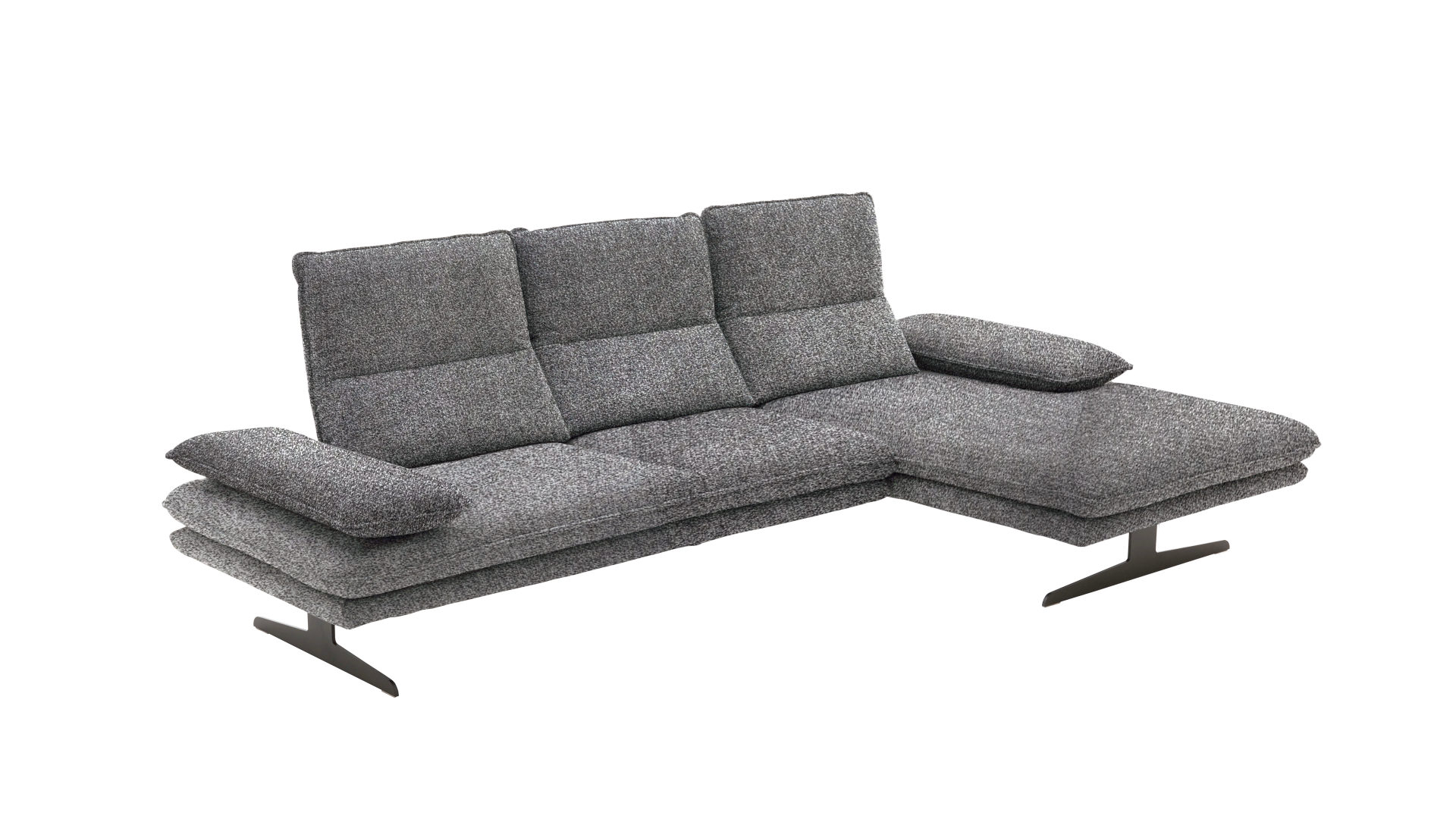 Ecksofa 16777 Broadway hellgrau Stoff