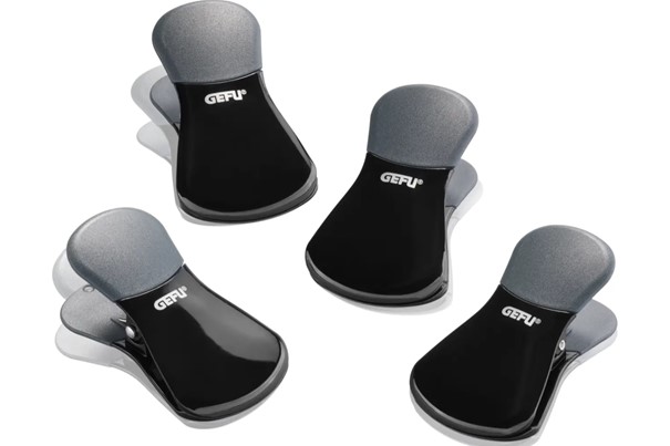 Verschlussklammern Perto 4 Stk schwarz Kunststoff