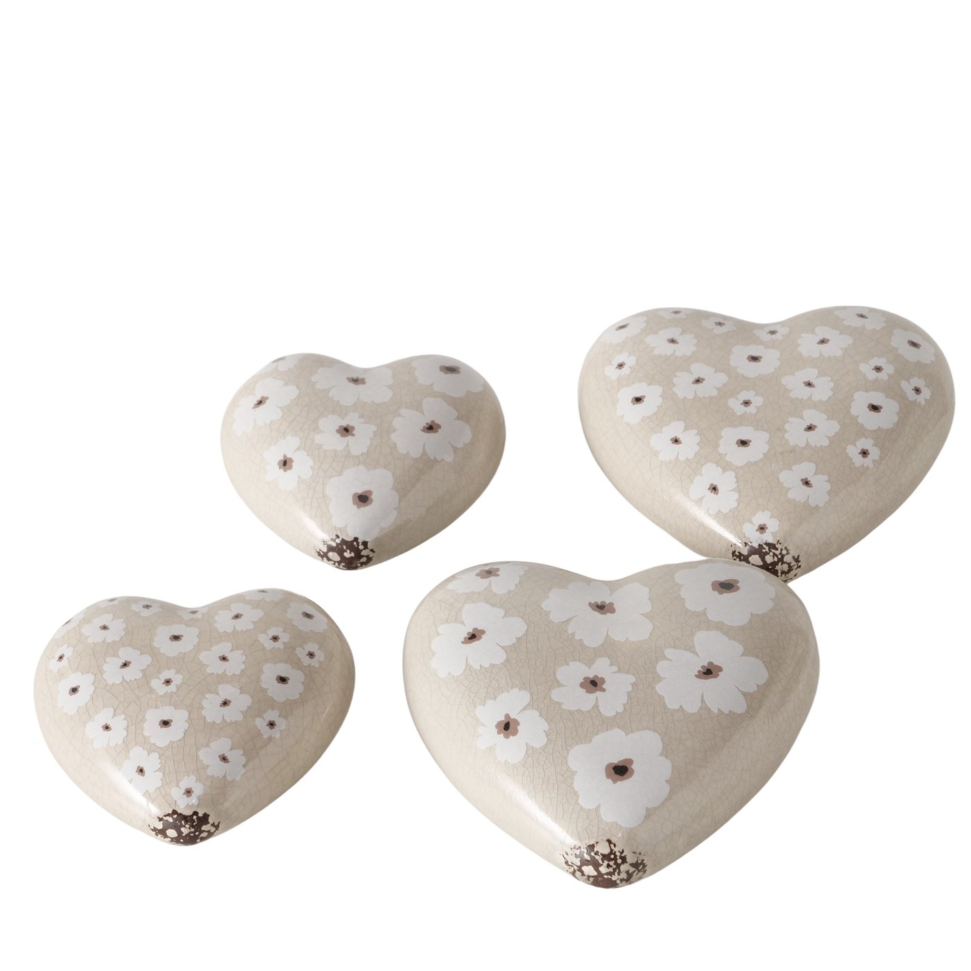 Cuore decorativo Canea in gres beige