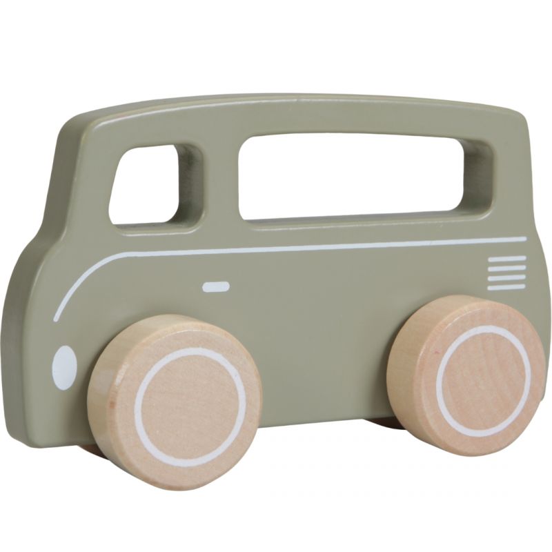 Auto Little Dutch grün braun Holz