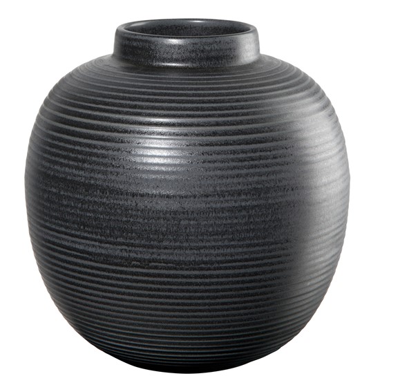 Vaso Japandi in gres nero opaco