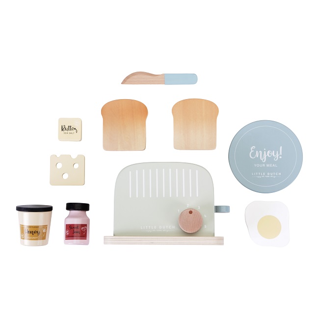 Kinder-Toaster Set Little Dutch mehrfarbig Holz