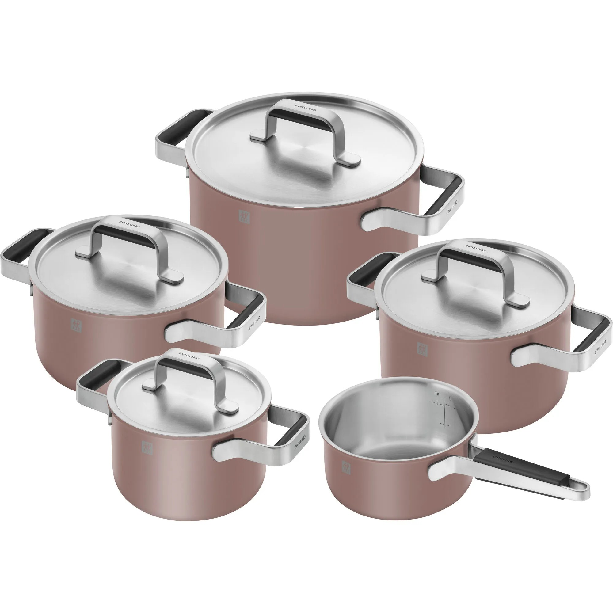 Tops Set 5-tlg. Pure rosa Edelstahl Silikon