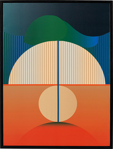 Gerahmtes Bild Sunsetsunrise blau