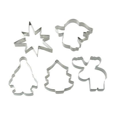 Ausstecher Weihnachten 5-tlg Dr Oetker grau Edelstahl