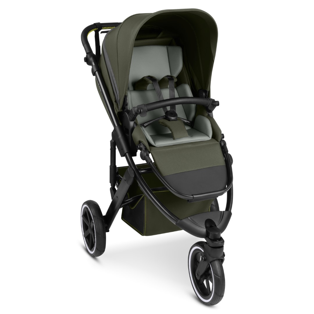 Passeggino Salsa 5 Run verde alluminio plastica tessuto