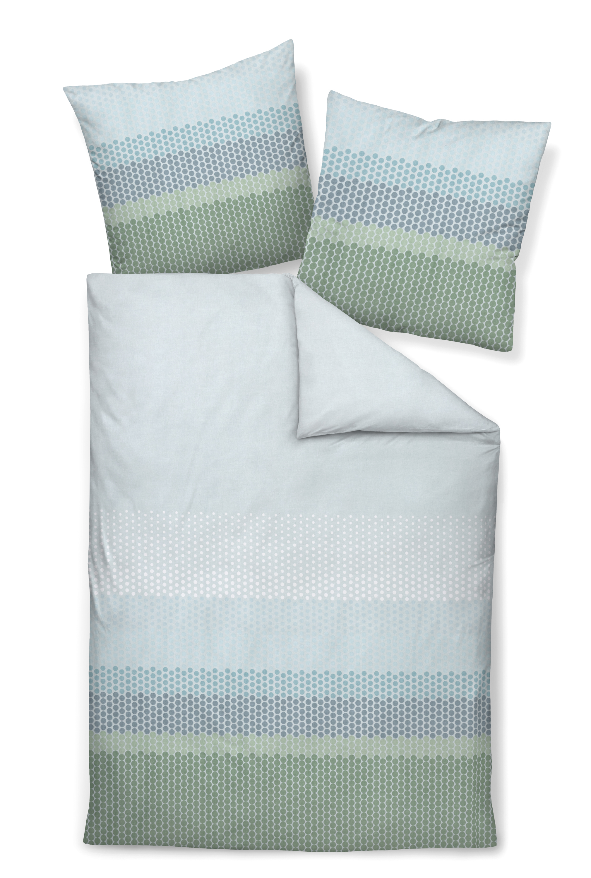 Bettwäsche DAVOS grün türkis Feinbiber