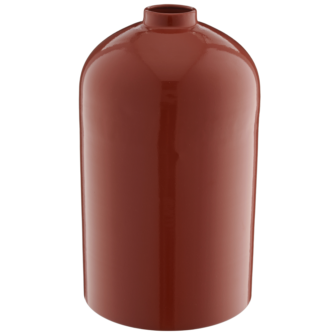 Vaso a bottiglia Look Like Stoneware Arancione Metallo