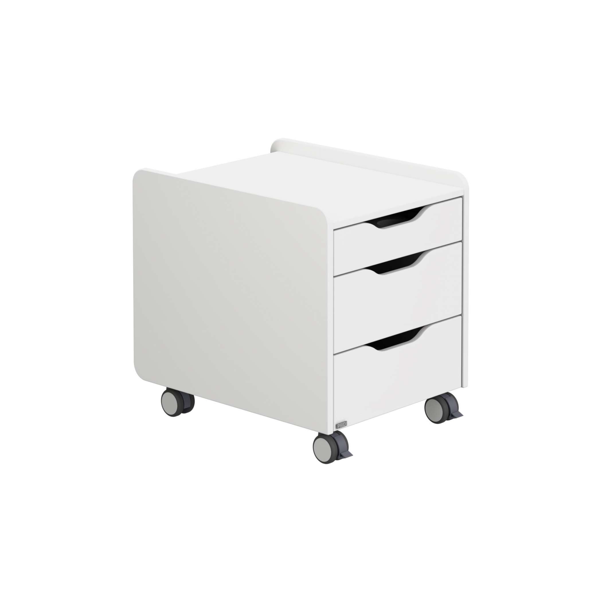 Rollcontainer Diego weiß Holz