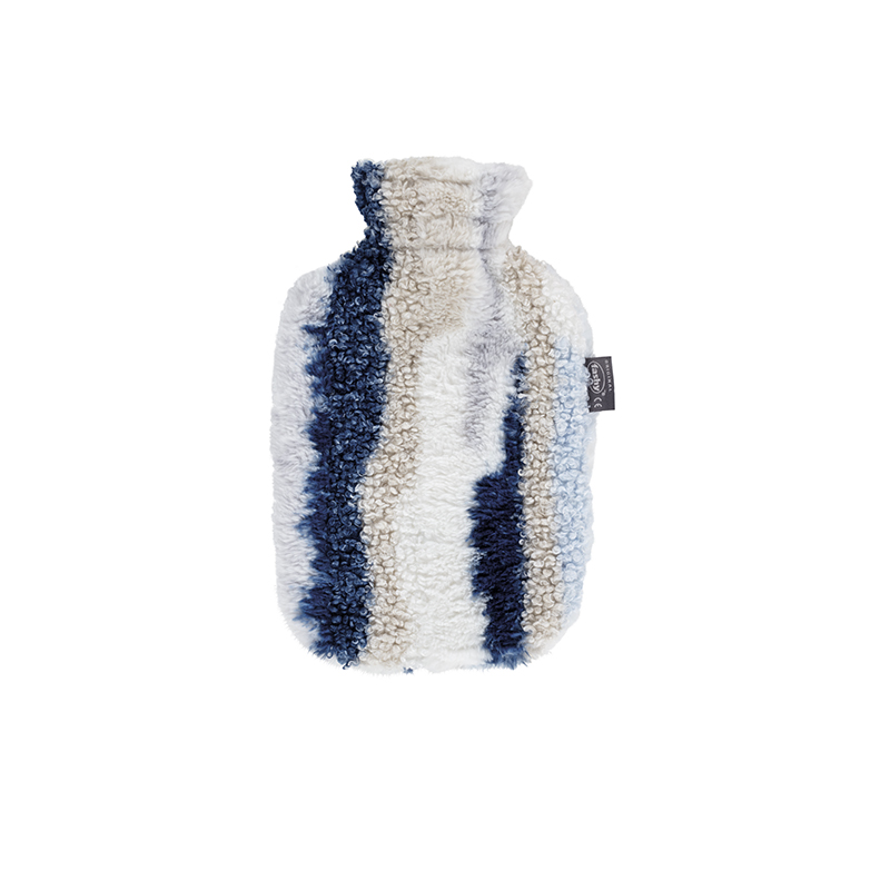 Wärmflasche mit Bezug Fashy blau Polyester