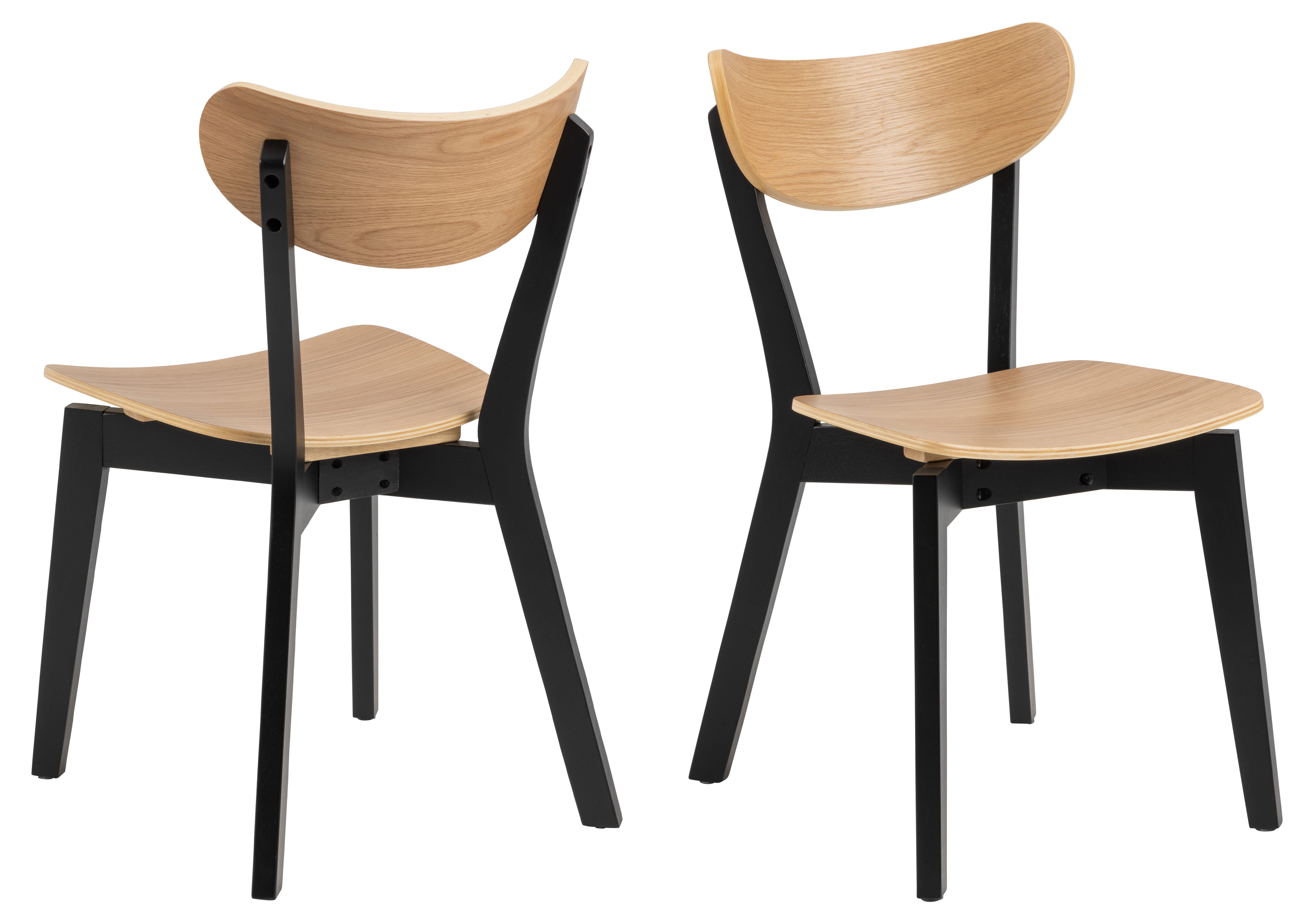 Esszimmerstuhl Roxby braun schwarz Eiche