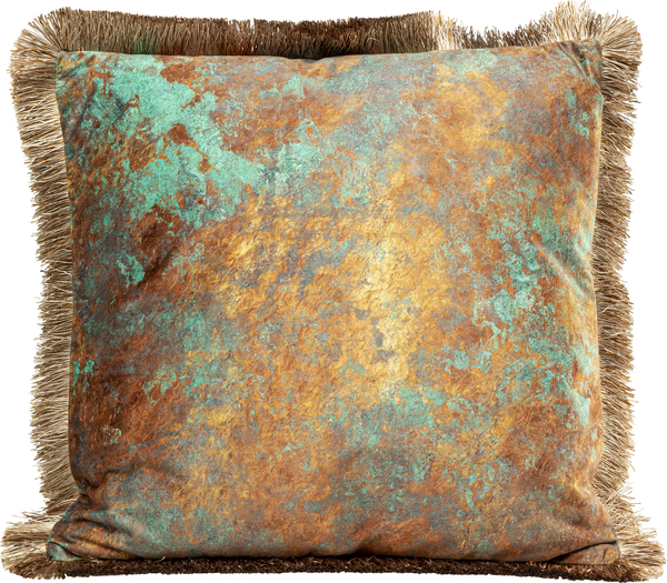 Kissen Antique blau gold grün Polyester