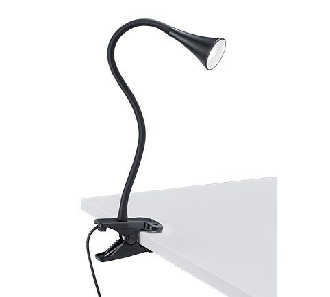 Klemmleuchte Viper schwarz Kunststoff