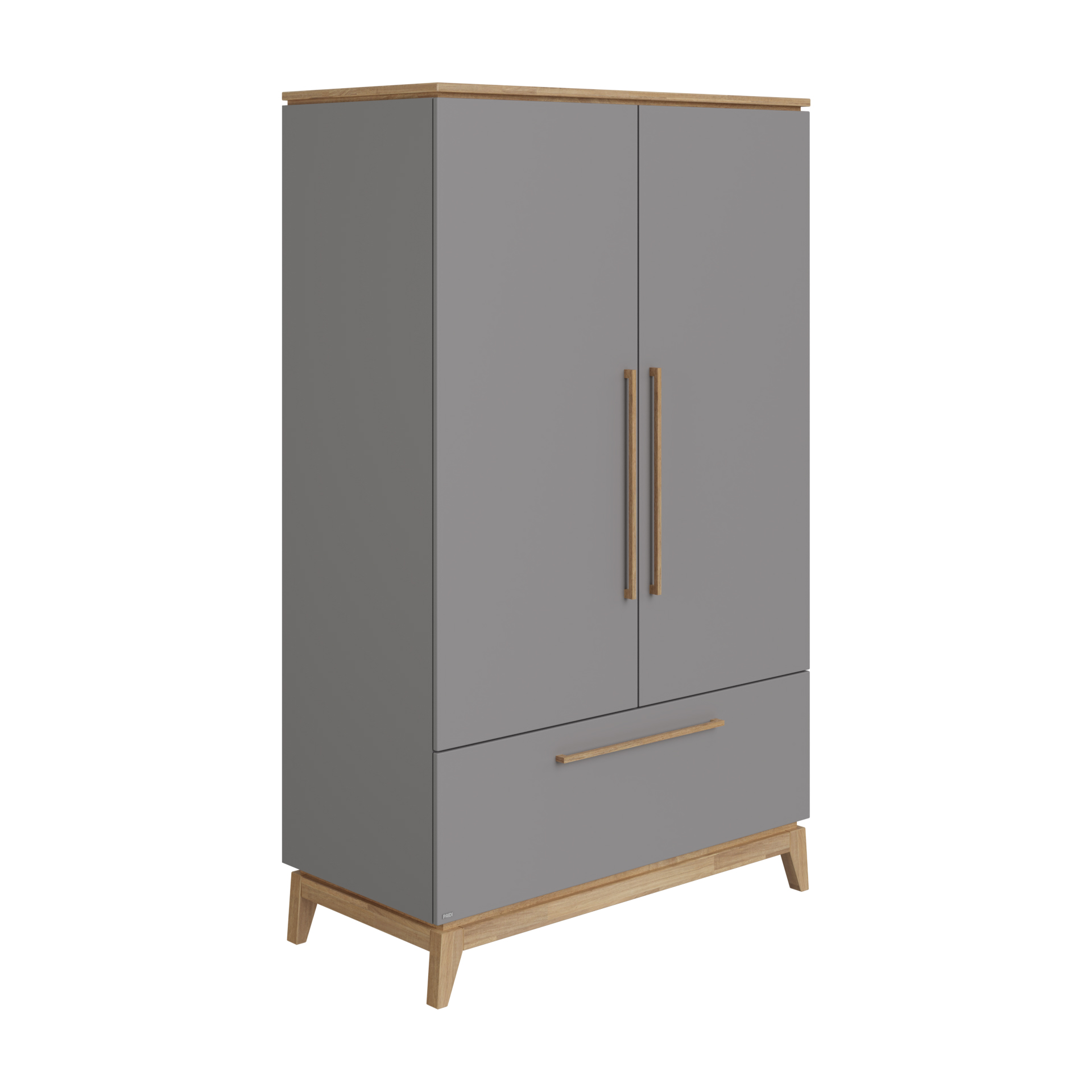 Kleiderschrank Sten grau Eiche