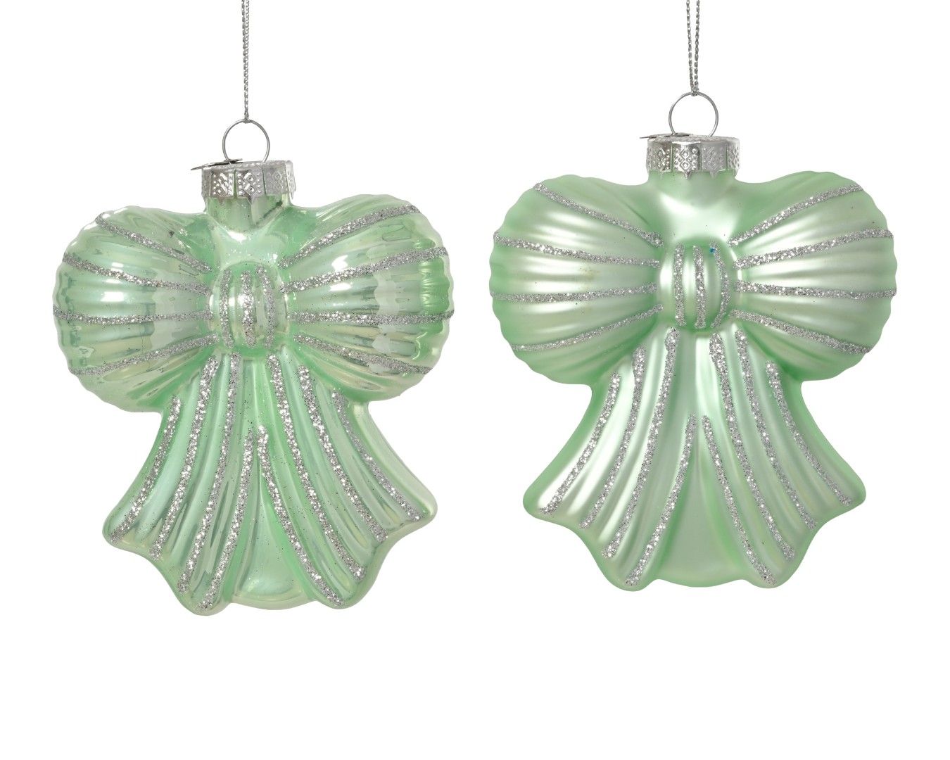 Weihnachtskugel Kaemingk grün Glas