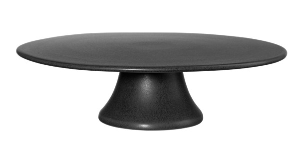Piatto torta Grande in gres nero opaco