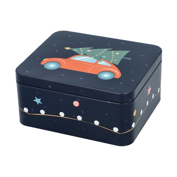 Gebäckdose Weihnachtsnacht M Weißblech dunkelblau