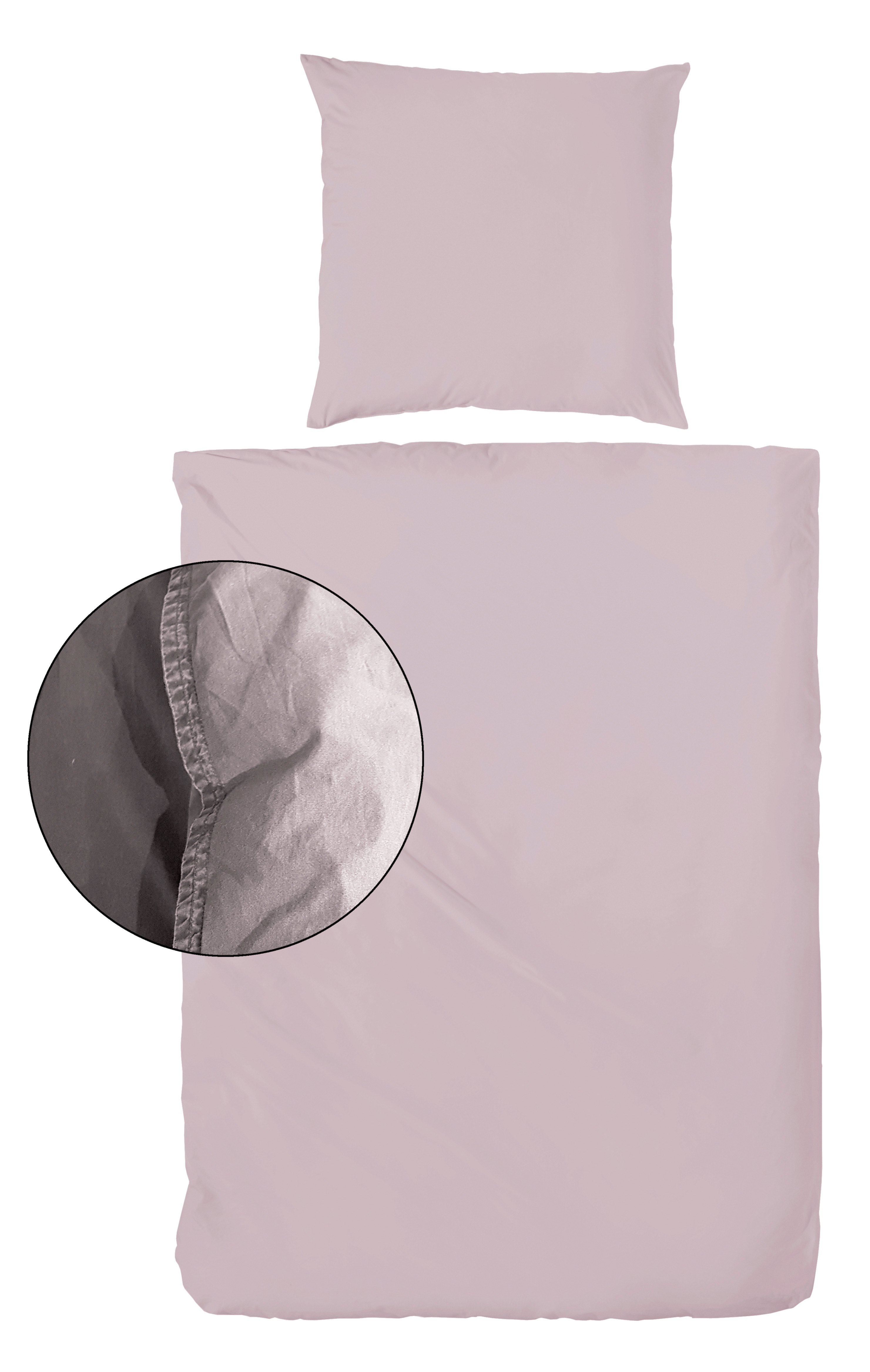 Bettwäsche Stone Washed blass-rose Stoff