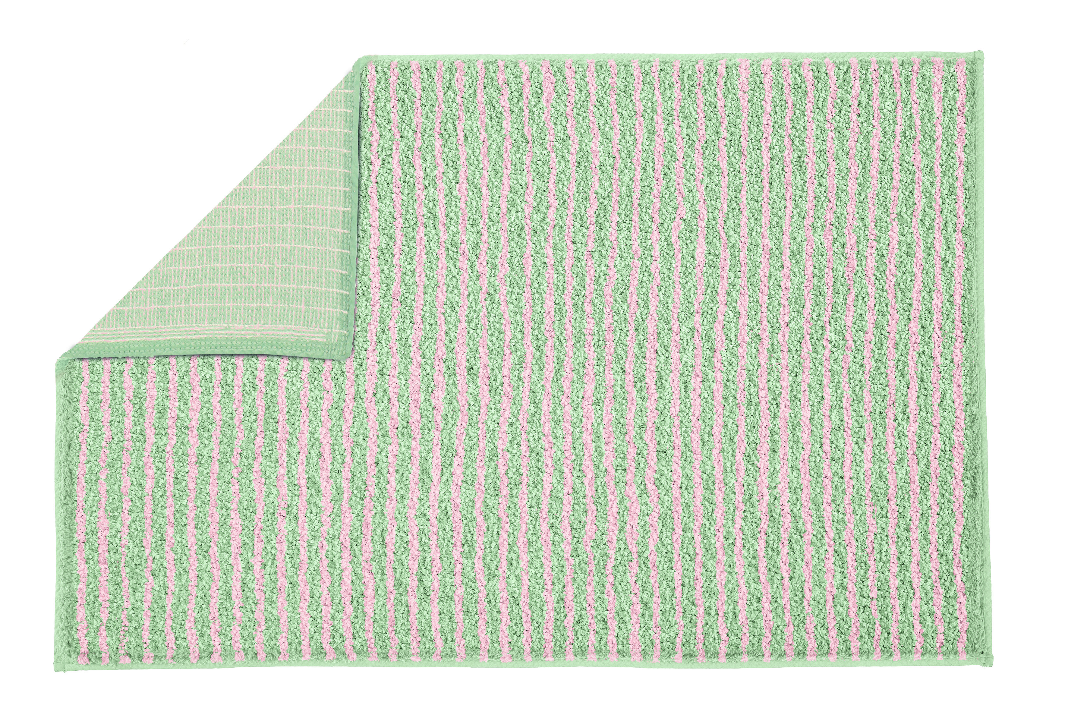 Tappeto da bagno Amalia in cotone verde