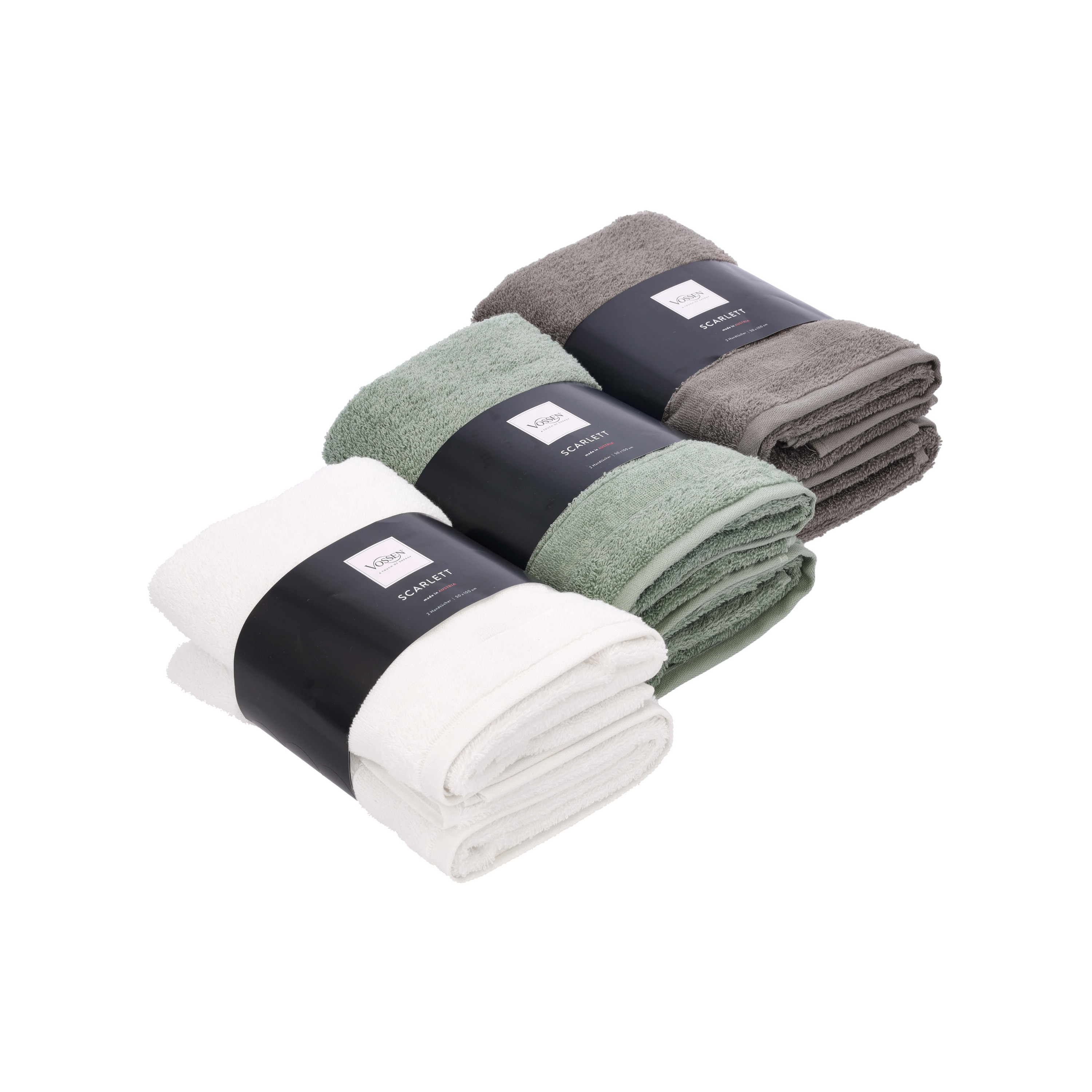 2Set Handtuch Scarlett grau Baumwolle