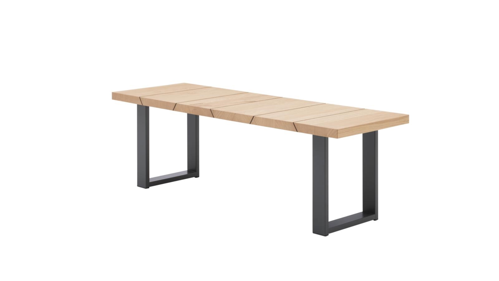 Bank Interliving 1030 Wildeiche Schiefer schwarz