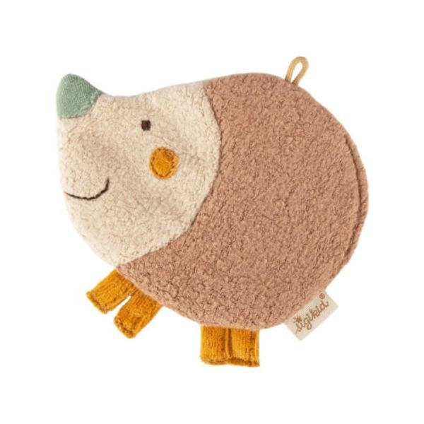 Knistertuch Sigibaby Igel braun Baumwolle