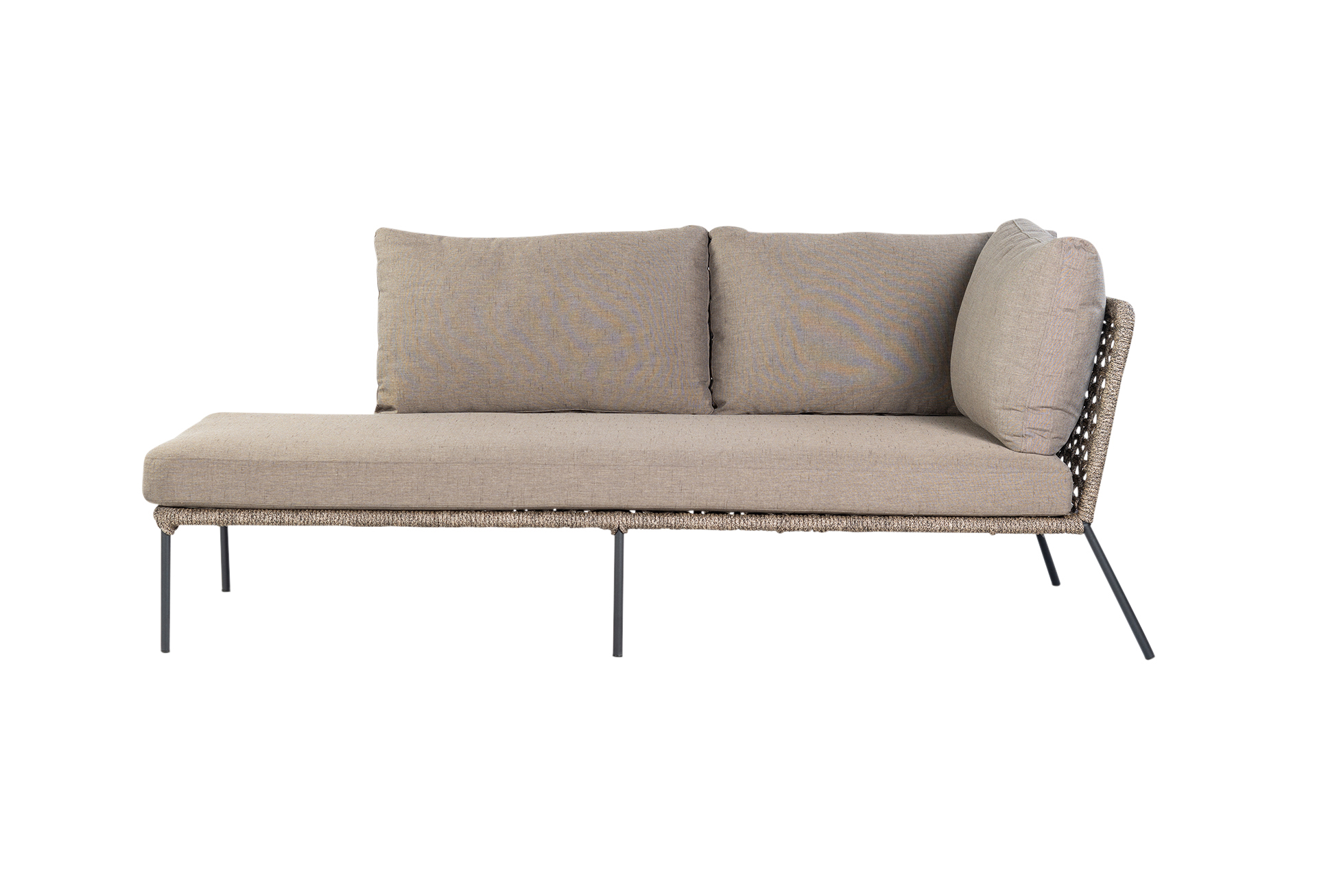 Outdoor Divano MocoRope in acciaio marrone