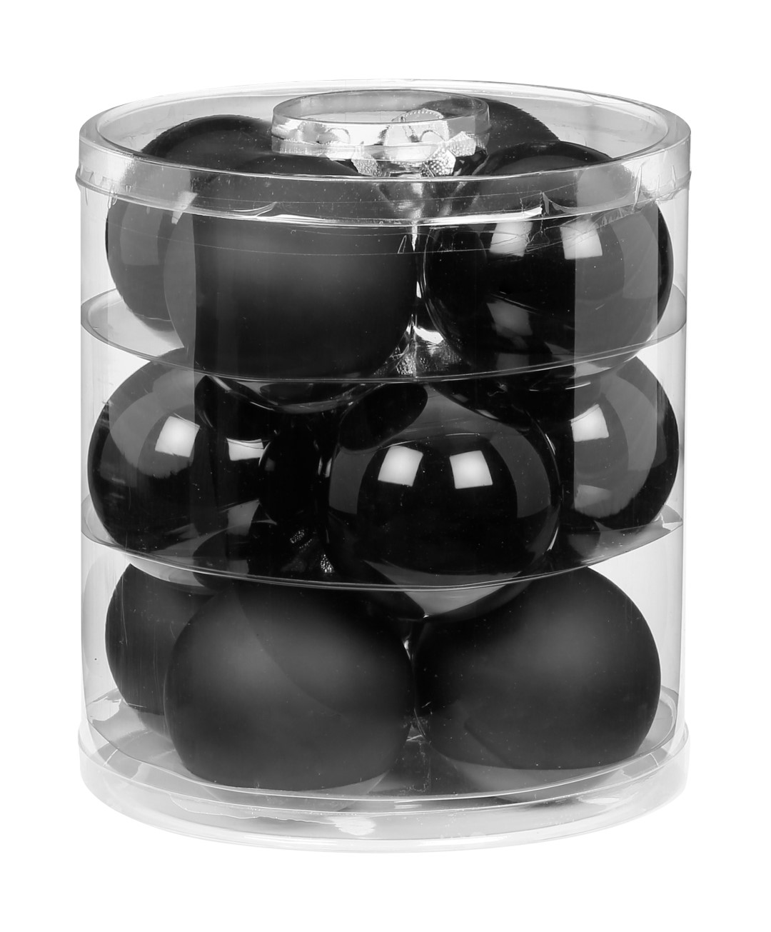 Weihnachtskugelset Beautiful Black schwarz Glas