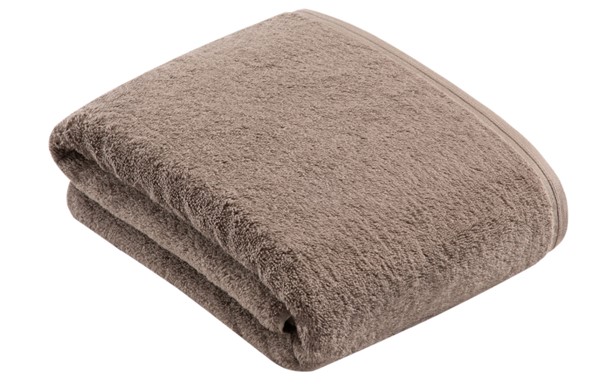 Badetuch Vegan Life grau Frottee
