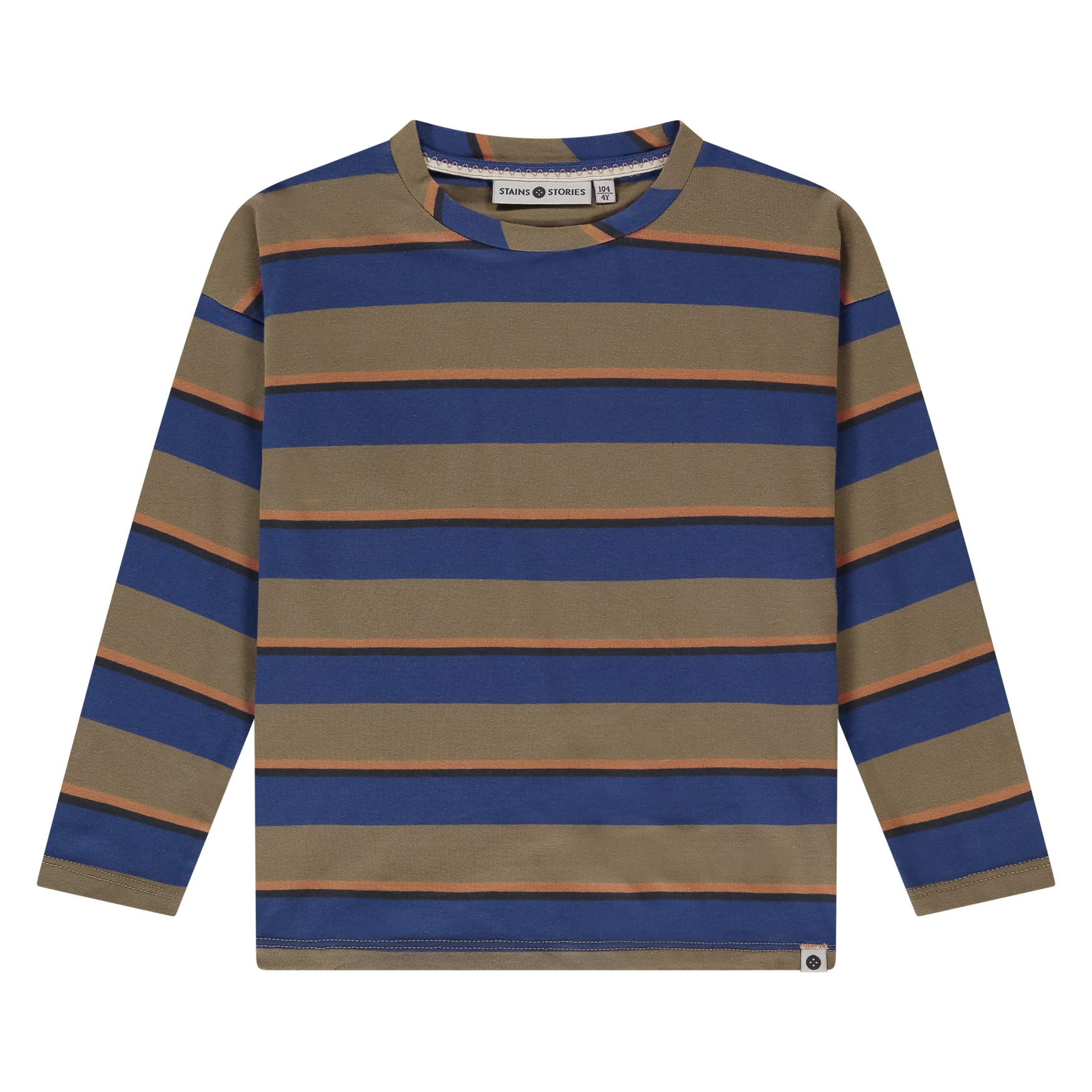 Camicia a maniche lunghe da bambino Stains and Stories marrone cotone elastan