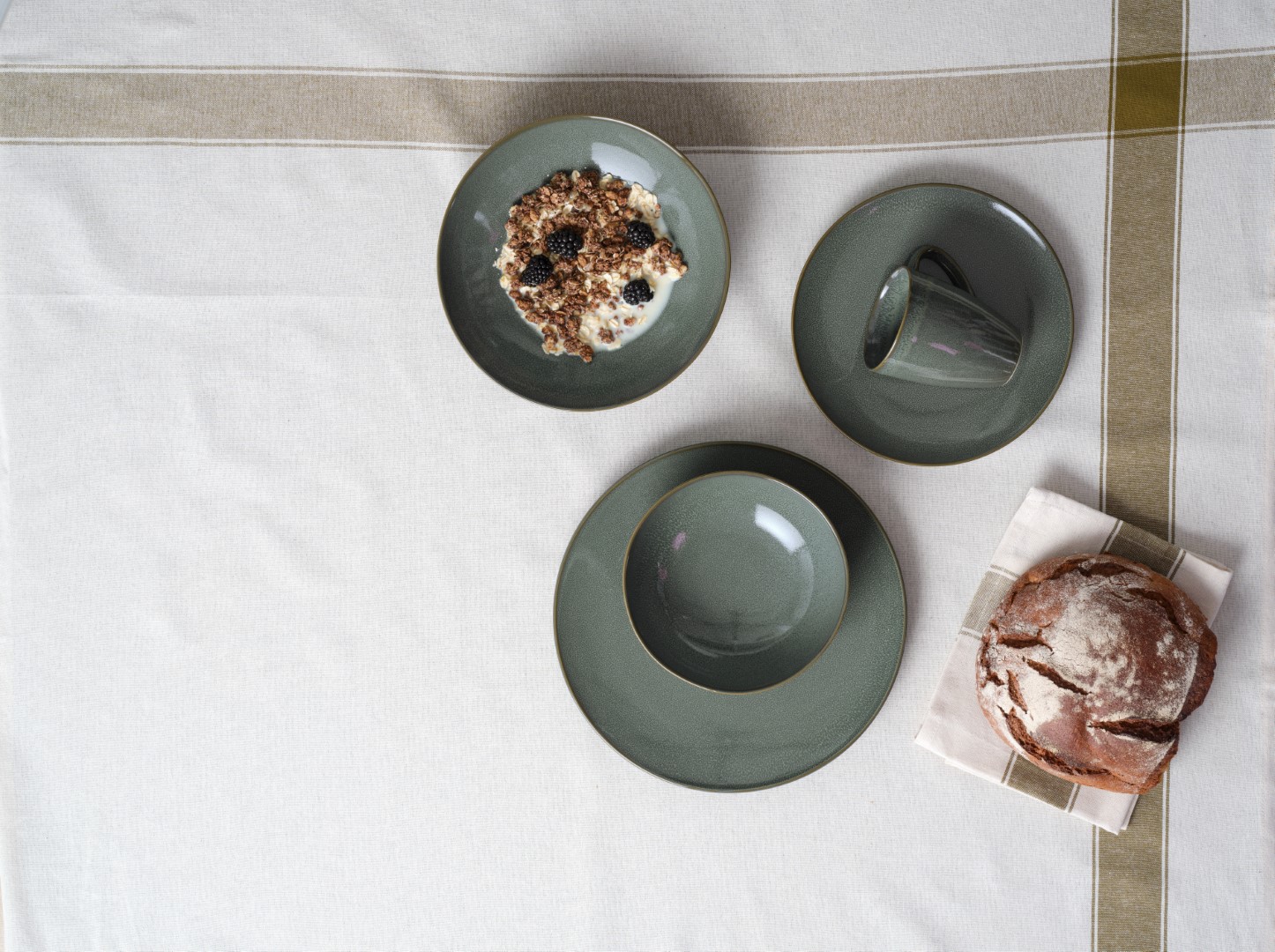 Geschirrset 20tlg Jolie creme Steinzeug