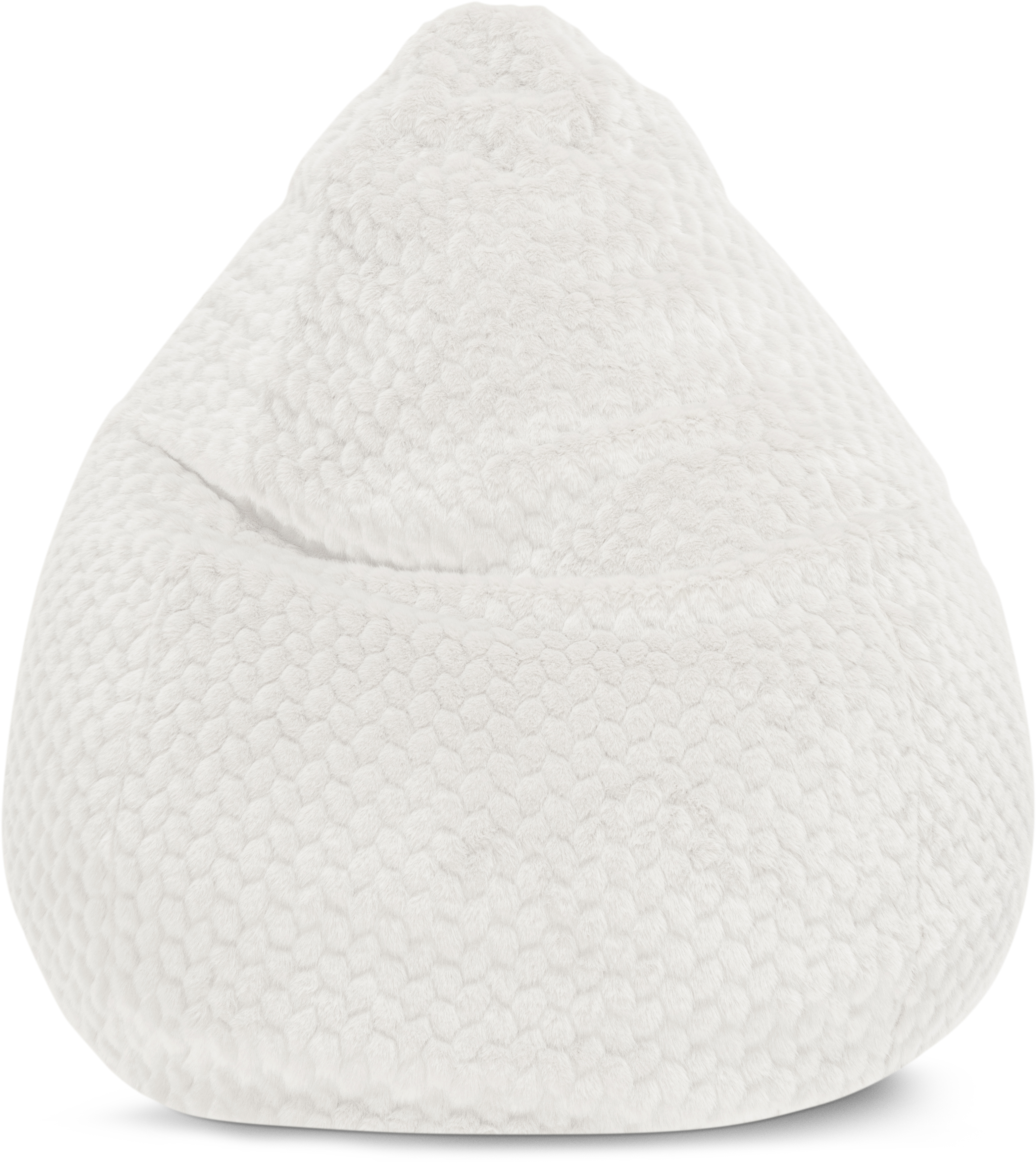 Pouf a sacco Mink in tessuto avorio