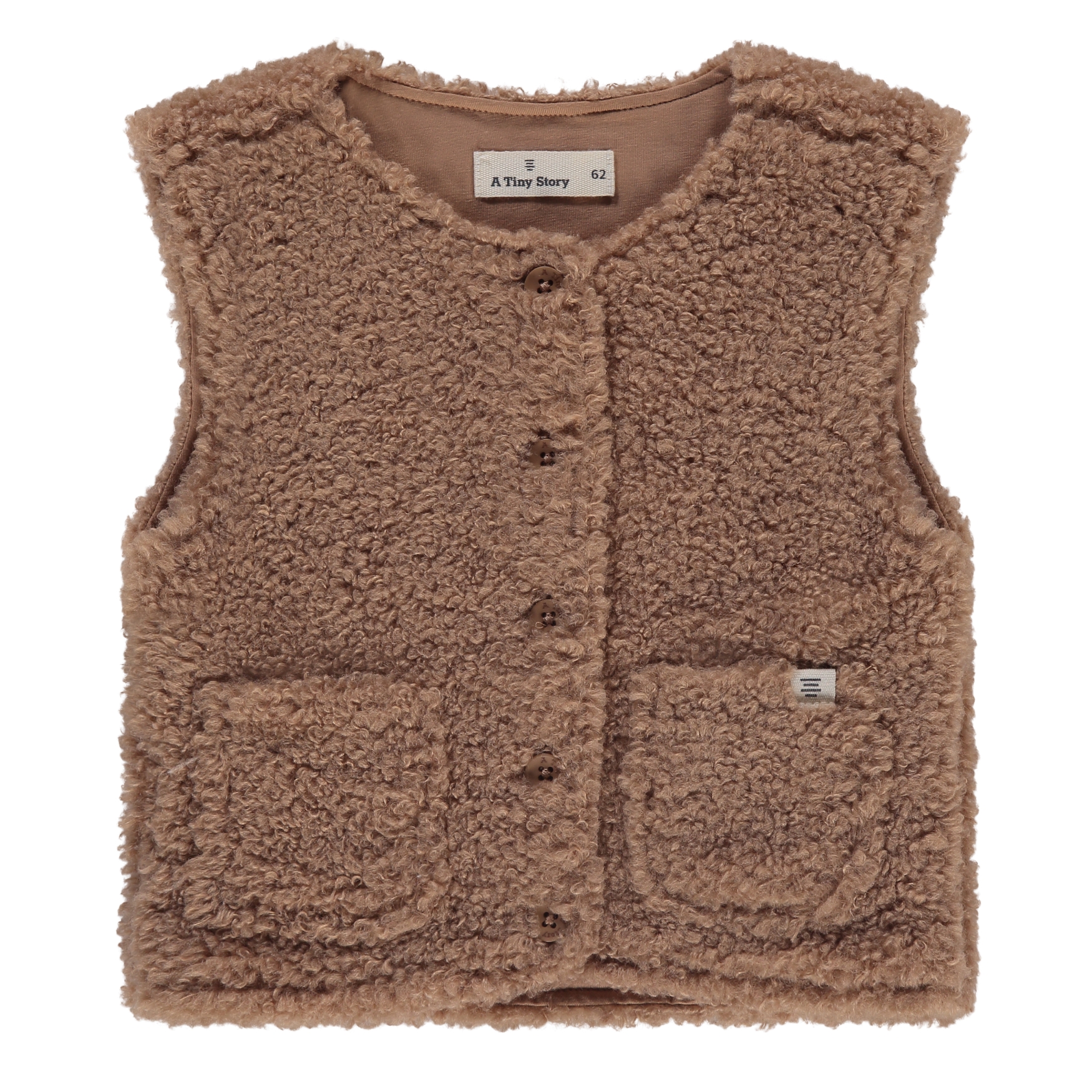 Cardigan baby teddy senza maniche Babyface marrone in poliestere