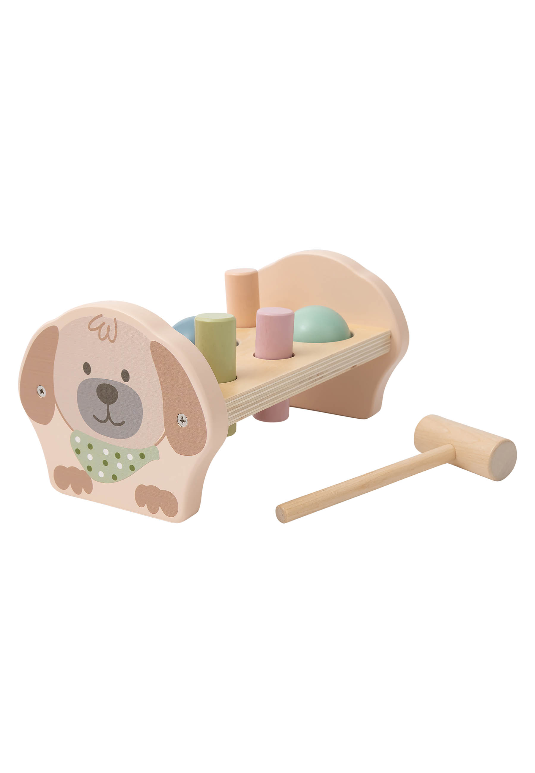 Klopfbank Lucky bunt Holz