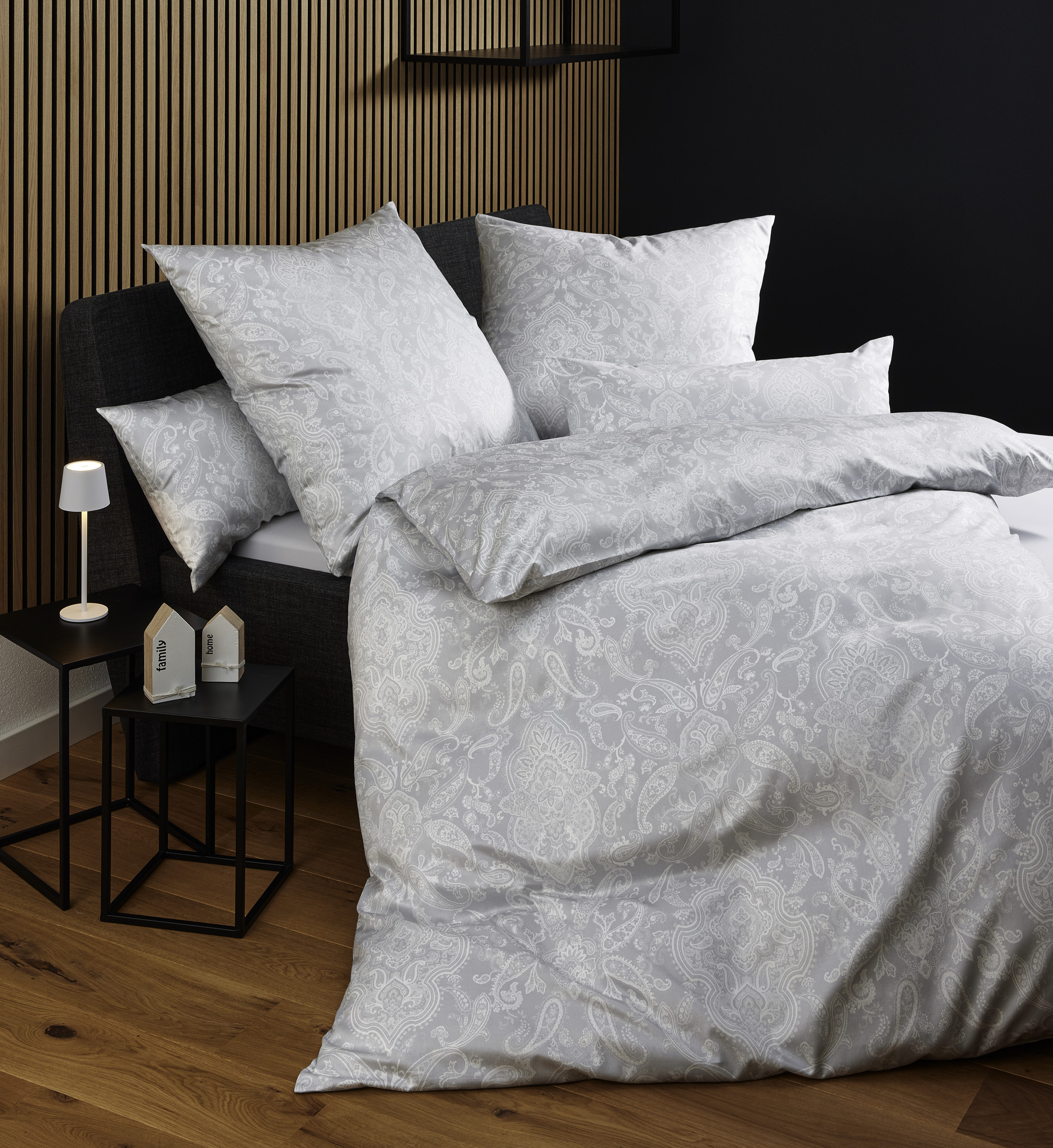 Biancheria da letto MILANO grigio argento textil