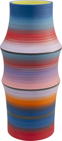 Vaso arcobaleno in dolomia multicolore