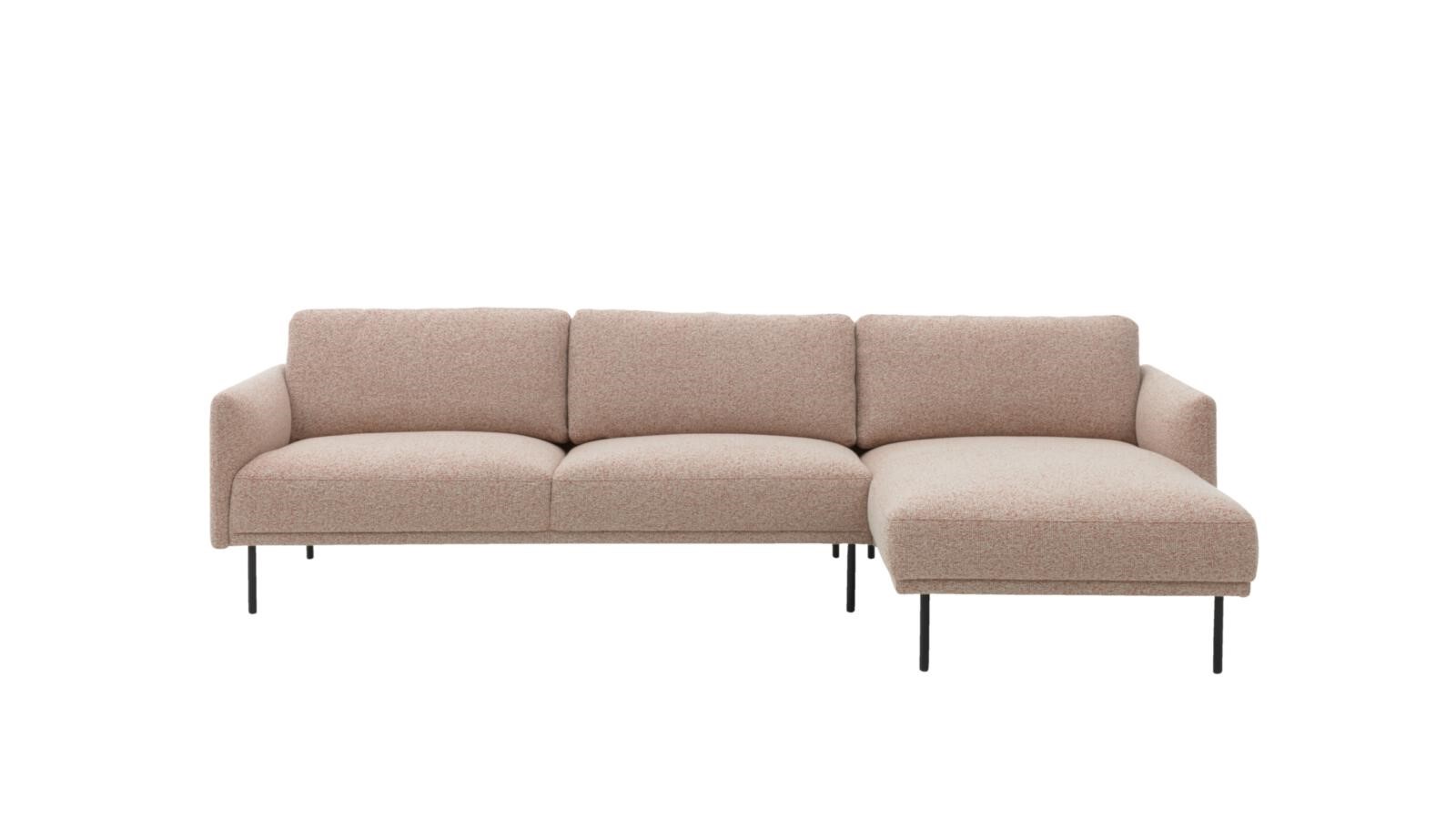 Divano ad angolo Roomio n. 4104 in tessuto rosa scuro