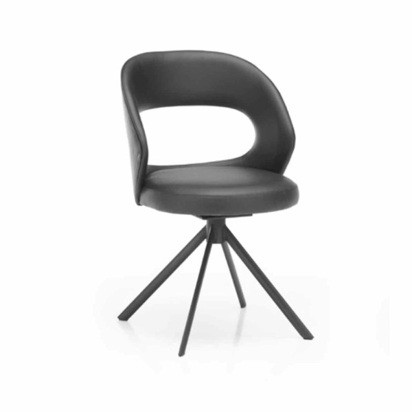 Stuhl Interliving 2026 schwarz Leder