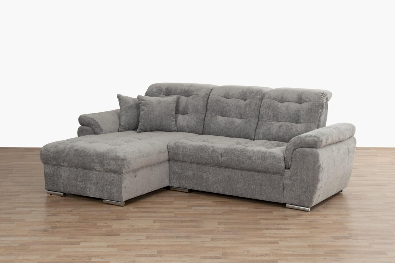Divano angolare Bilbao in tessuto grigio