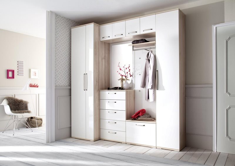 Garderobenkombination Roubaix weiß Edelbuche