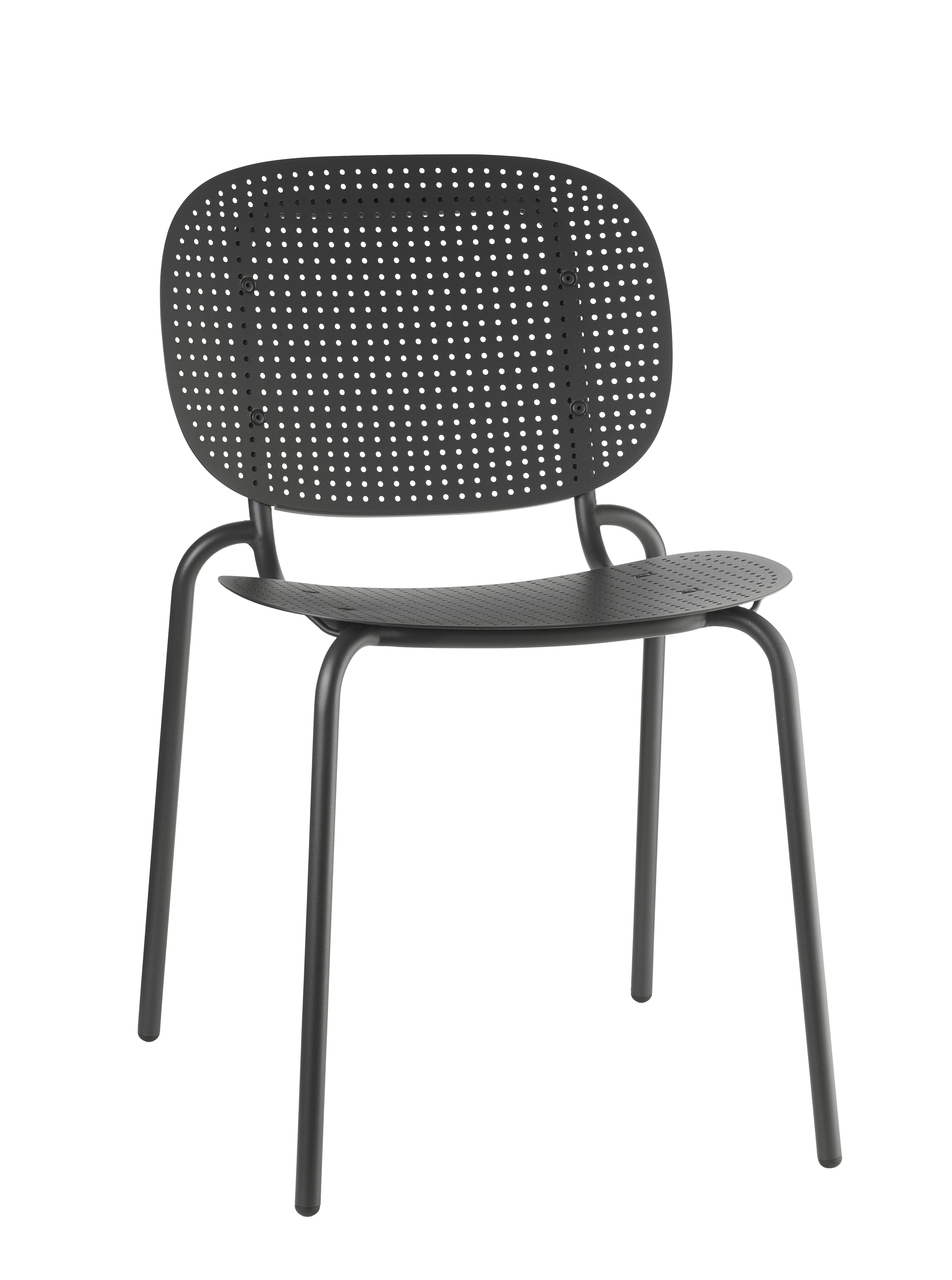 Outdoor Sedia Si-Si Dots in acciaio antracite