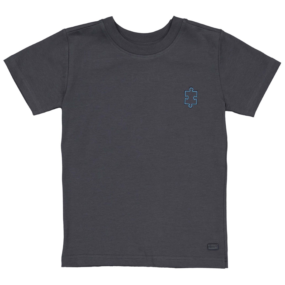 Shirt Fedde grau Stoff