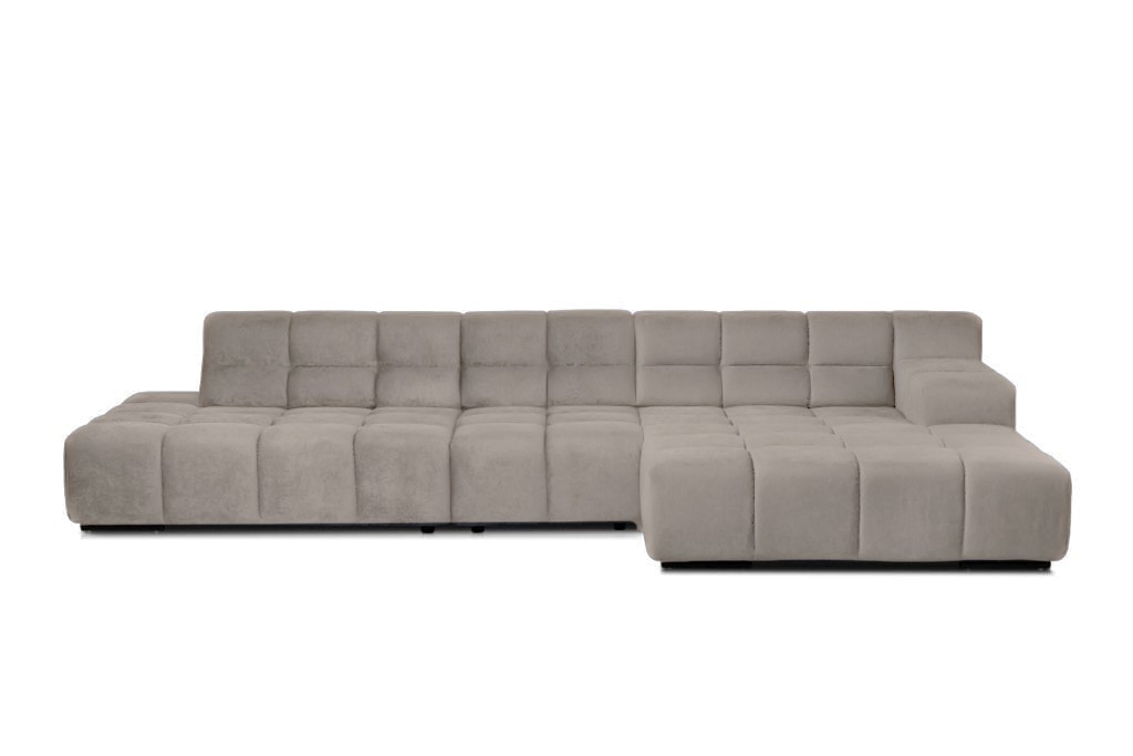Ecksofa Temple taupe Stoff