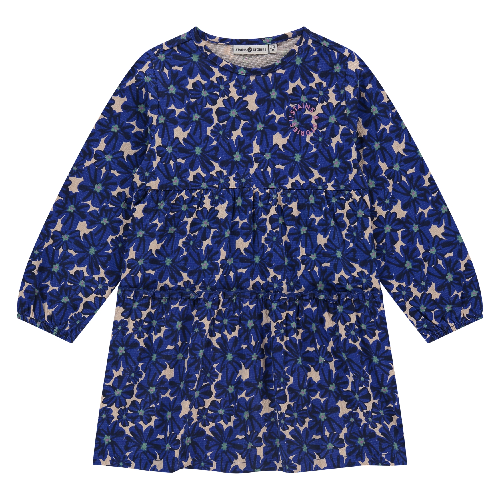 Abito Girls Stains and Stories blu cotone poliestere elastan